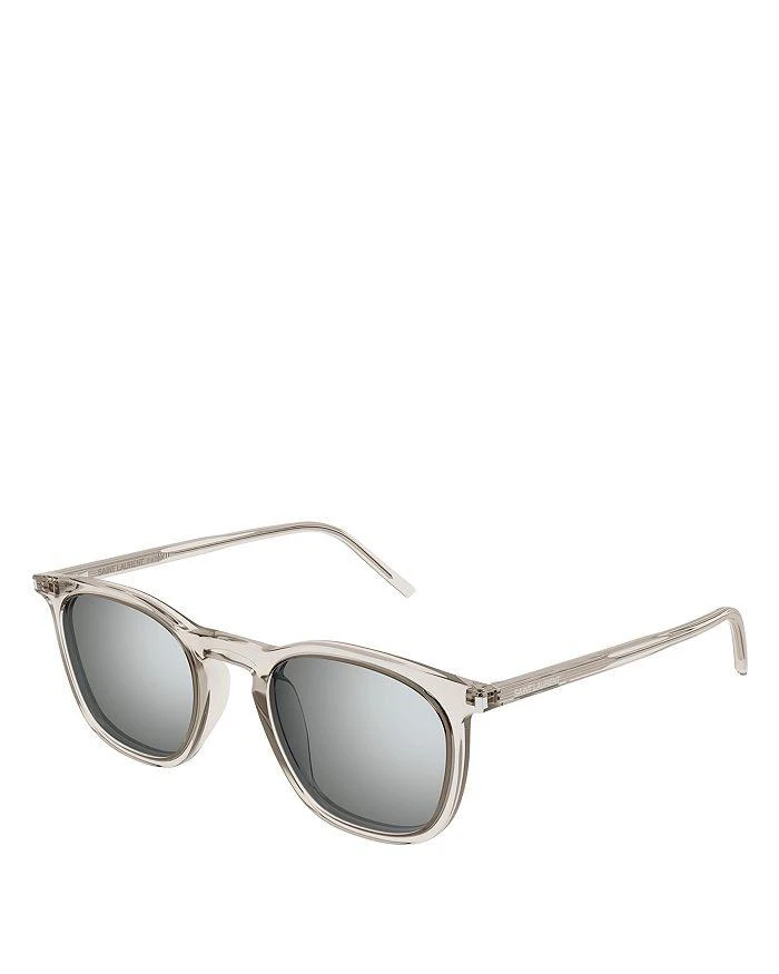 商品Yves Saint Laurent|Thin Round Mirrored Sunglasses, 49mm,价格¥2844,第1张图片