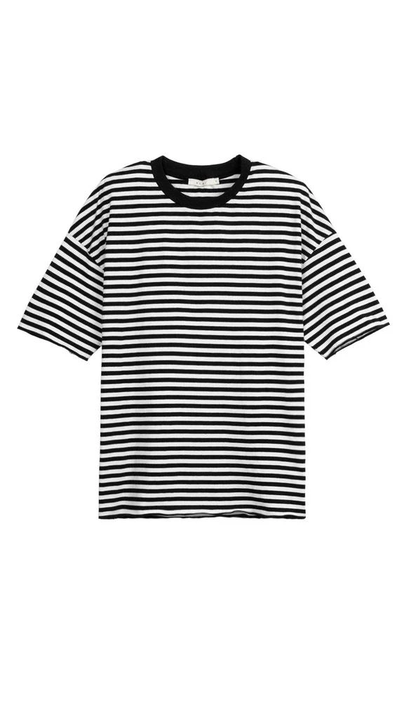 商品MNML|条纹Drop T恤 - Black/White,价格¥184,第1张图片
