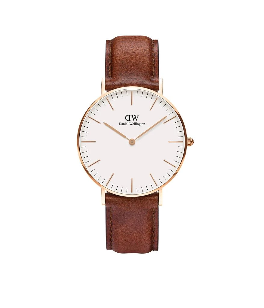 商品Daniel Wellington|36 mm Classic St Mawes Leather Watch,价格¥710,第1张图片