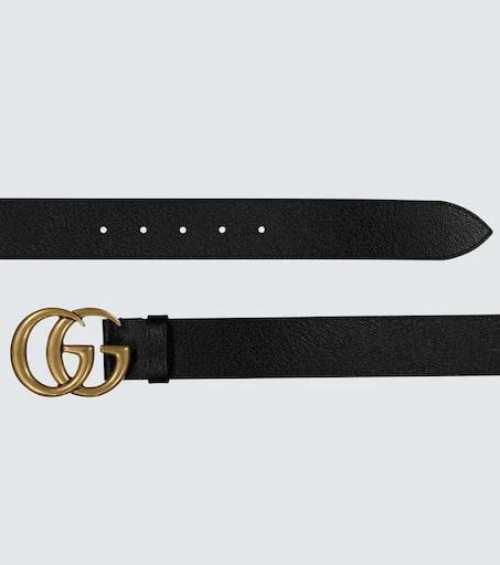 商品Gucci|Leather belt with Double G buckle,价格¥4535,第4张图片详细描述