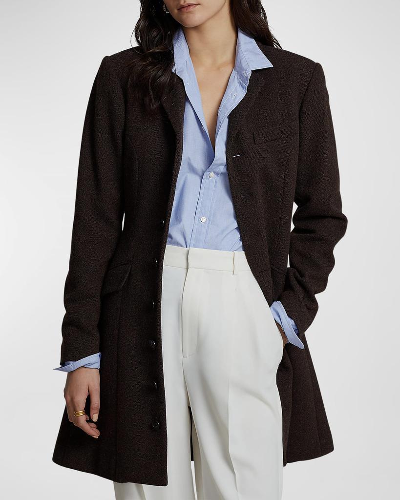 商品Ralph Lauren|Button-Front Fit-&-Flare Tweed Coat,价格¥3124,第1张图片