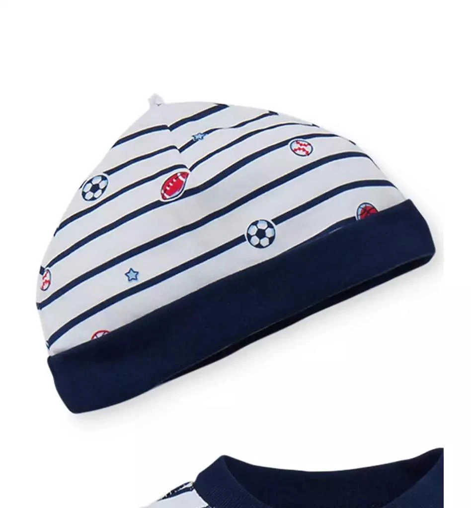 商品Little Me|Baby Boys Sports Footed Coverall and Hat, 2 Piece Set,价格¥97,第3张图片详细描述