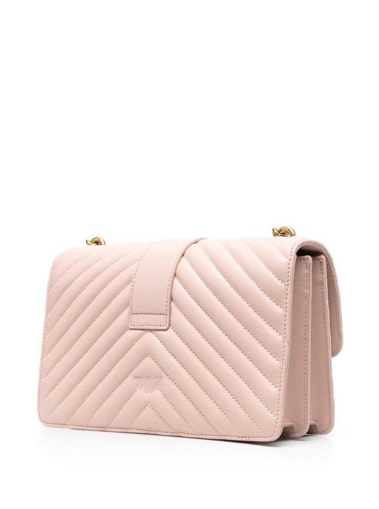 Love Classic Pink Chevron Leather Crossbody Bag Pinko Woman商品第2张图片规格展示