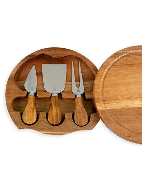 商品Picnic Time|Brie 4-Piece Acacia Cheese Board & Tool Set,价格¥240,第5张图片详细描述