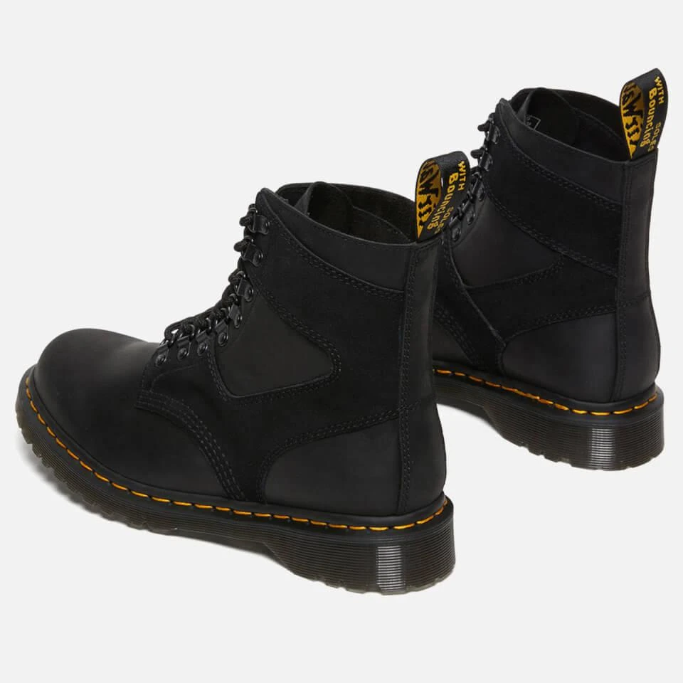 商品Dr. Martens|DR. MARTENS 1460 PASCAL STREETER LEATHER AND SUEDE BOOTS,价格¥1017,第2张图片详细描述