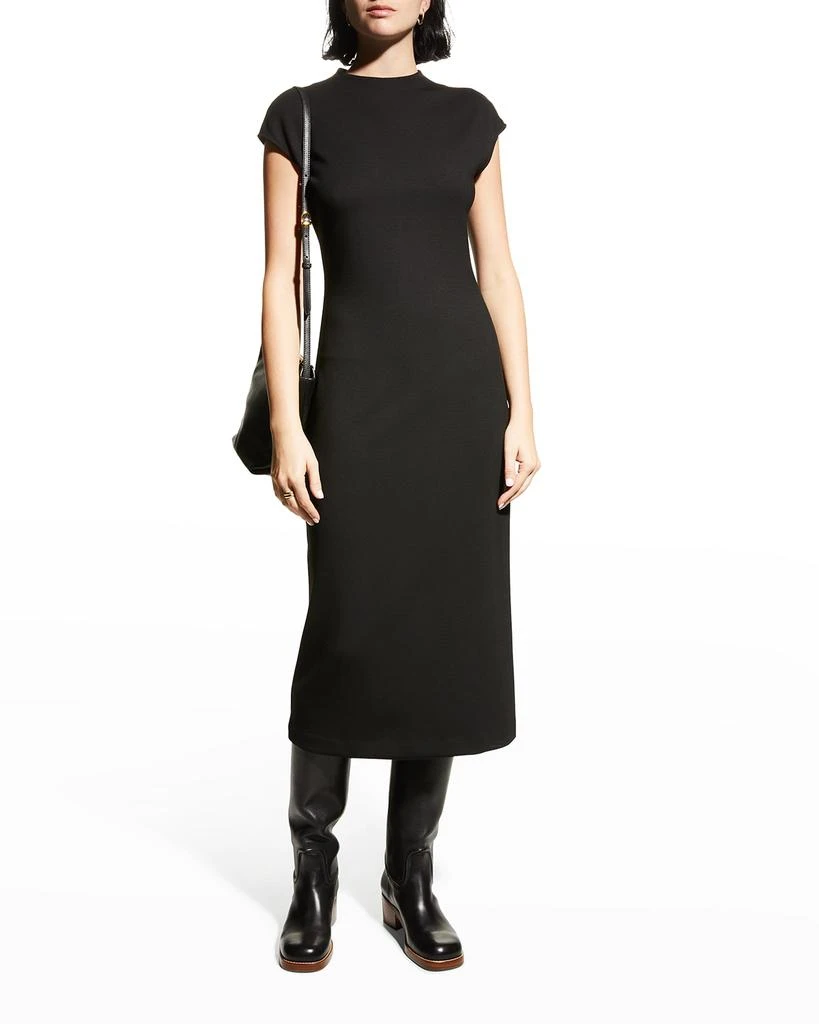 商品Theory|High-Neck Double-Knit Midi Dress,价格¥1060,第3张图片详细描述