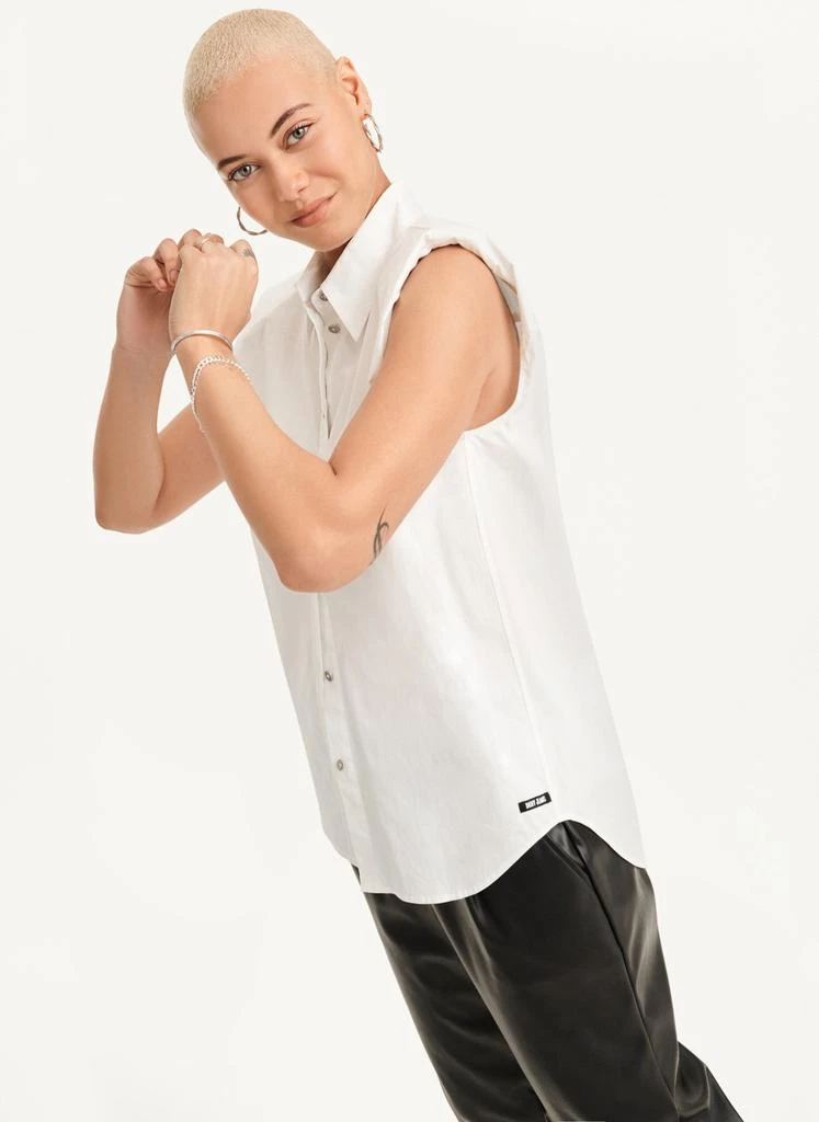 商品DKNY|Sleeveless Shoulder Pad Top,价格¥221,第4张图片详细描述