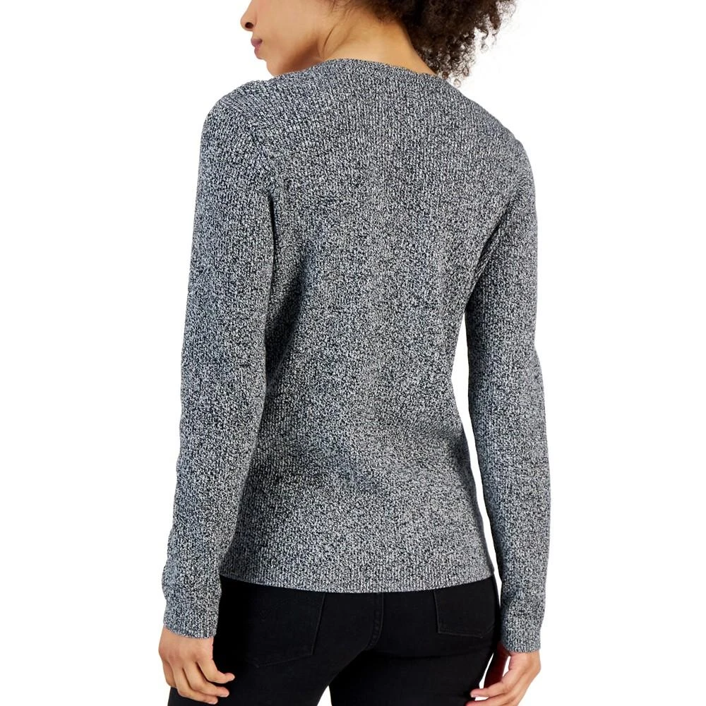 商品Karen Scott|Women's V-Neck Ribbed Sweater, Created for Macy's,价格¥65,第2张图片详细描述