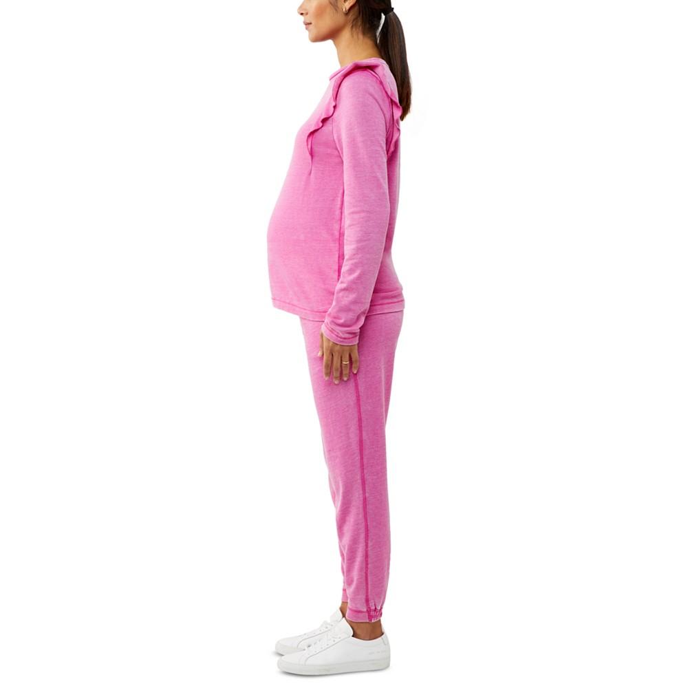 Ruffled Maternity Sweatshirt商品第2张图片规格展示