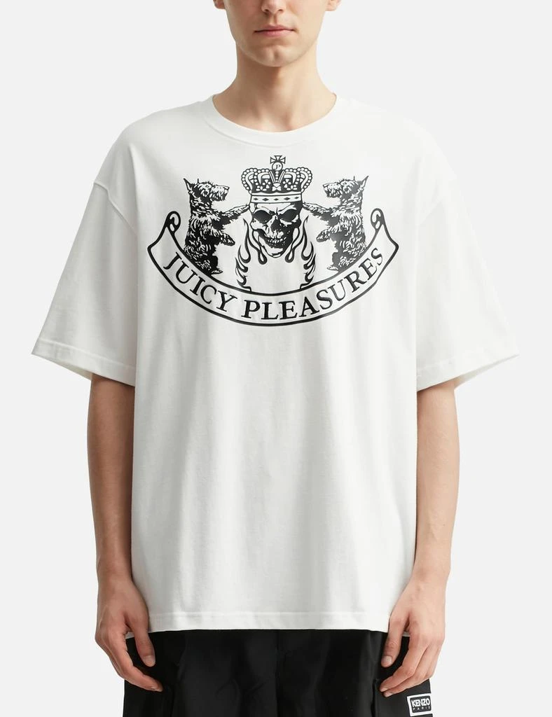 商品Pleasures|Pleasures x Juicy Couture Skull Crest Heavyweight Shirt,价格¥628,第3张图片详细描述