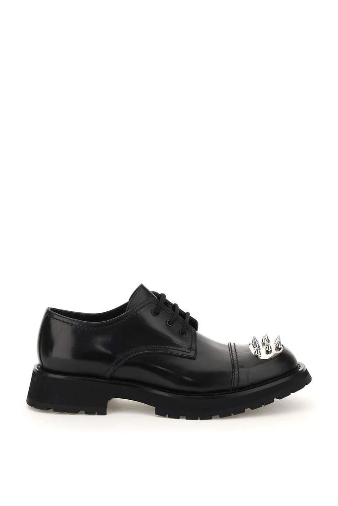 商品Alexander McQueen|Alexander mcqueen leather lace-up shoes with studded toe-cap,价格¥5546,第1张图片