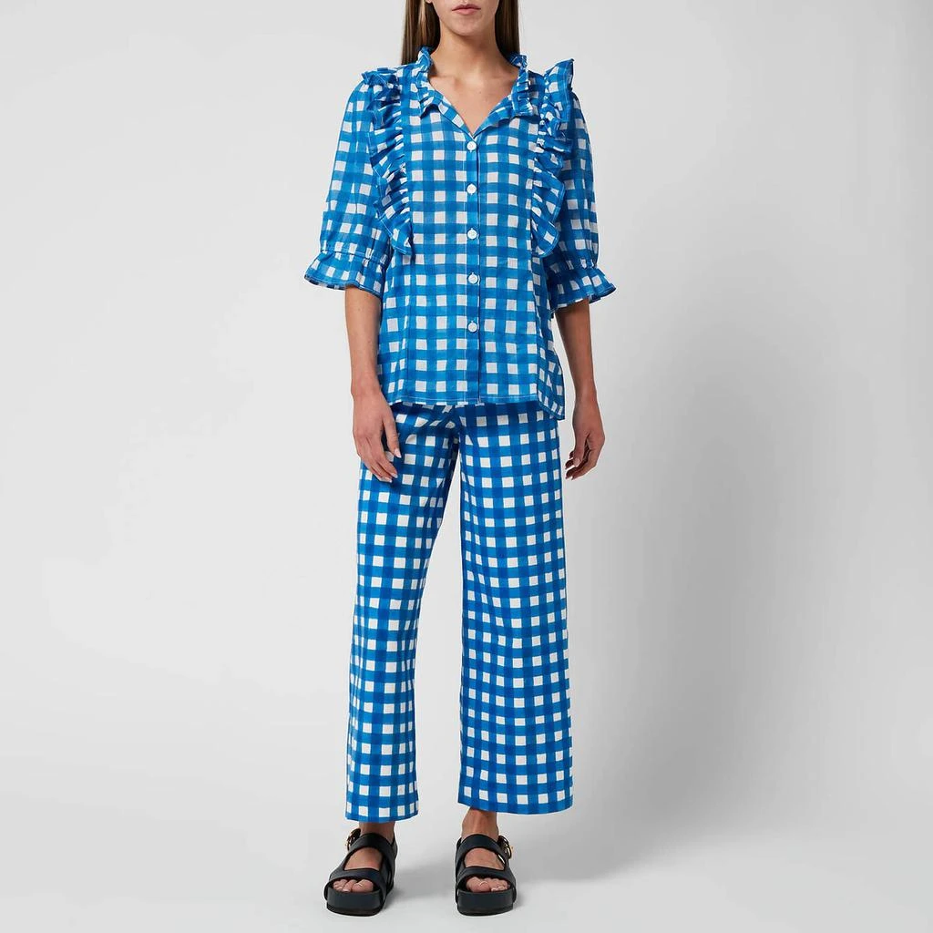 商品The Hut|SZ Blockprints Women's Hartley Top - Blue Gingham,价格¥160,第3张图片详细描述