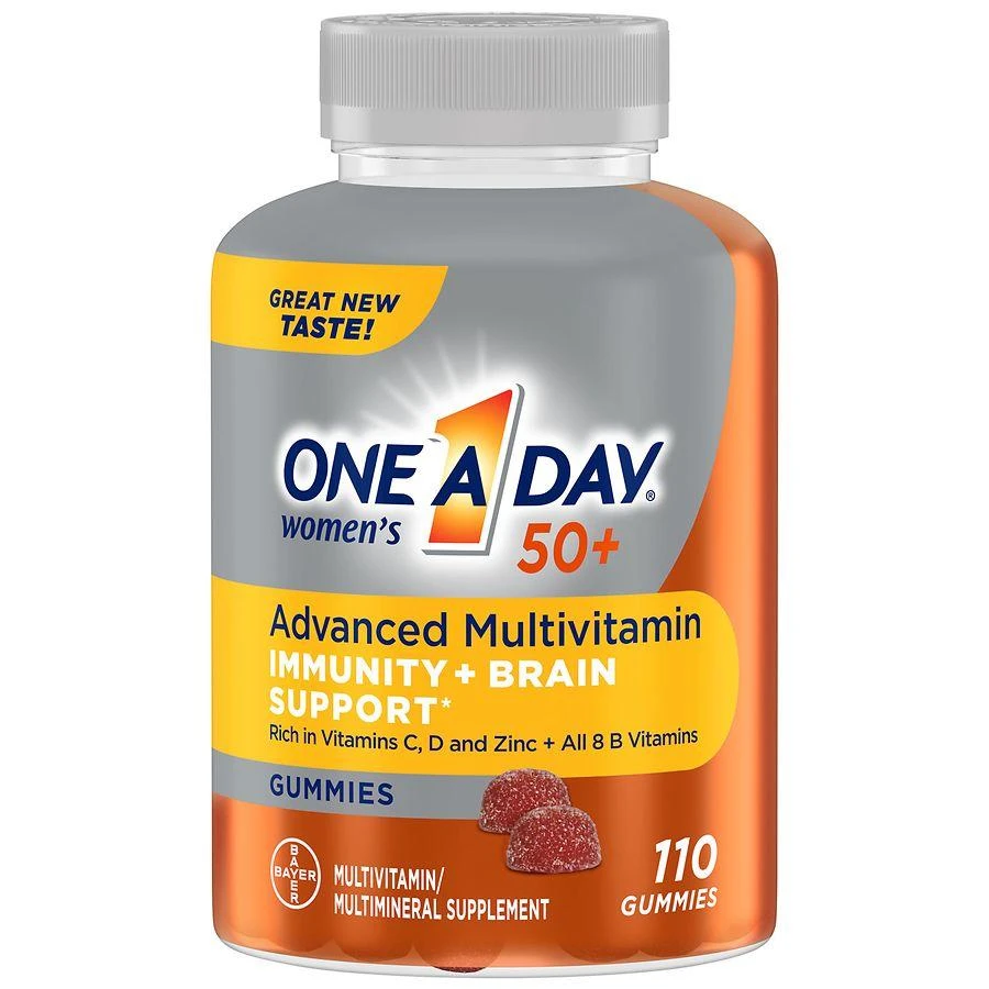 商品One A Day|Women¿s 50+ Gummies Advanced Multivitamin with Immunity + Brain Support Strawberry,价格¥200,第1张图片