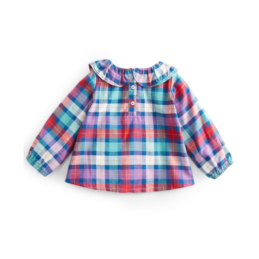 Baby Girls Jewel Tones Plaid Top, Created for Macy's商品第2张图片规格展示