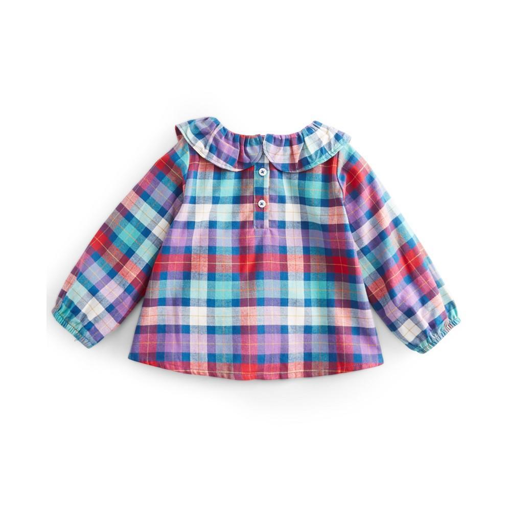 商品First Impressions|Baby Girls Jewel Tones Plaid Top, Created for Macy's,价格¥148,第4张图片详细描述