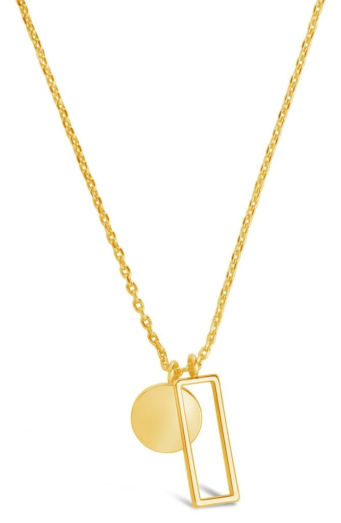 商品Sterling Forever|14K Gold Plated Geometric Charm Pendant Necklace,价格¥101,第2张图片详细描述