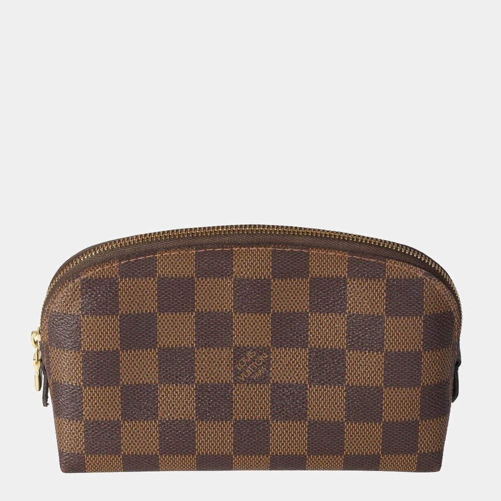 商品[二手商品] Louis Vuitton|Louis Vuitton Brown Damier Ebene Canvas Cosmetic Clutch Bag ,价格¥4445,第1张图片