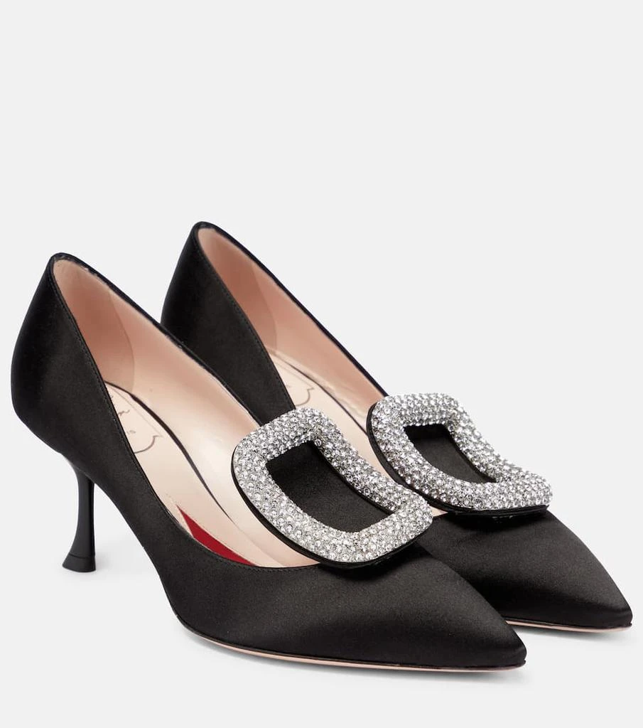 商品Roger Vivier|Viv' Choc Strass embellished satin pumps,价格¥13463,第1张图片