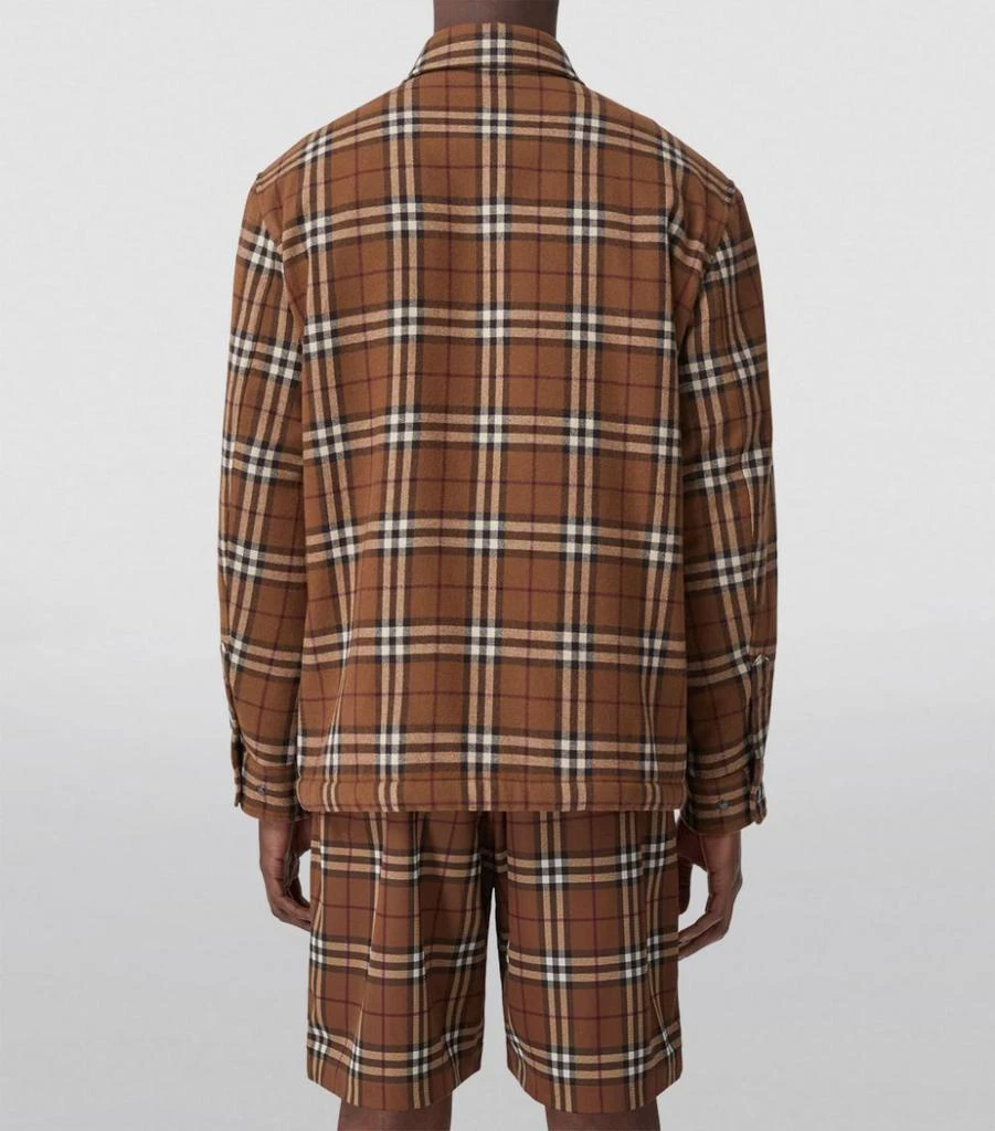 商品Burberry|Vintage Check Wool Cotton Overshirt,价格¥8746,第4张图片详细描述