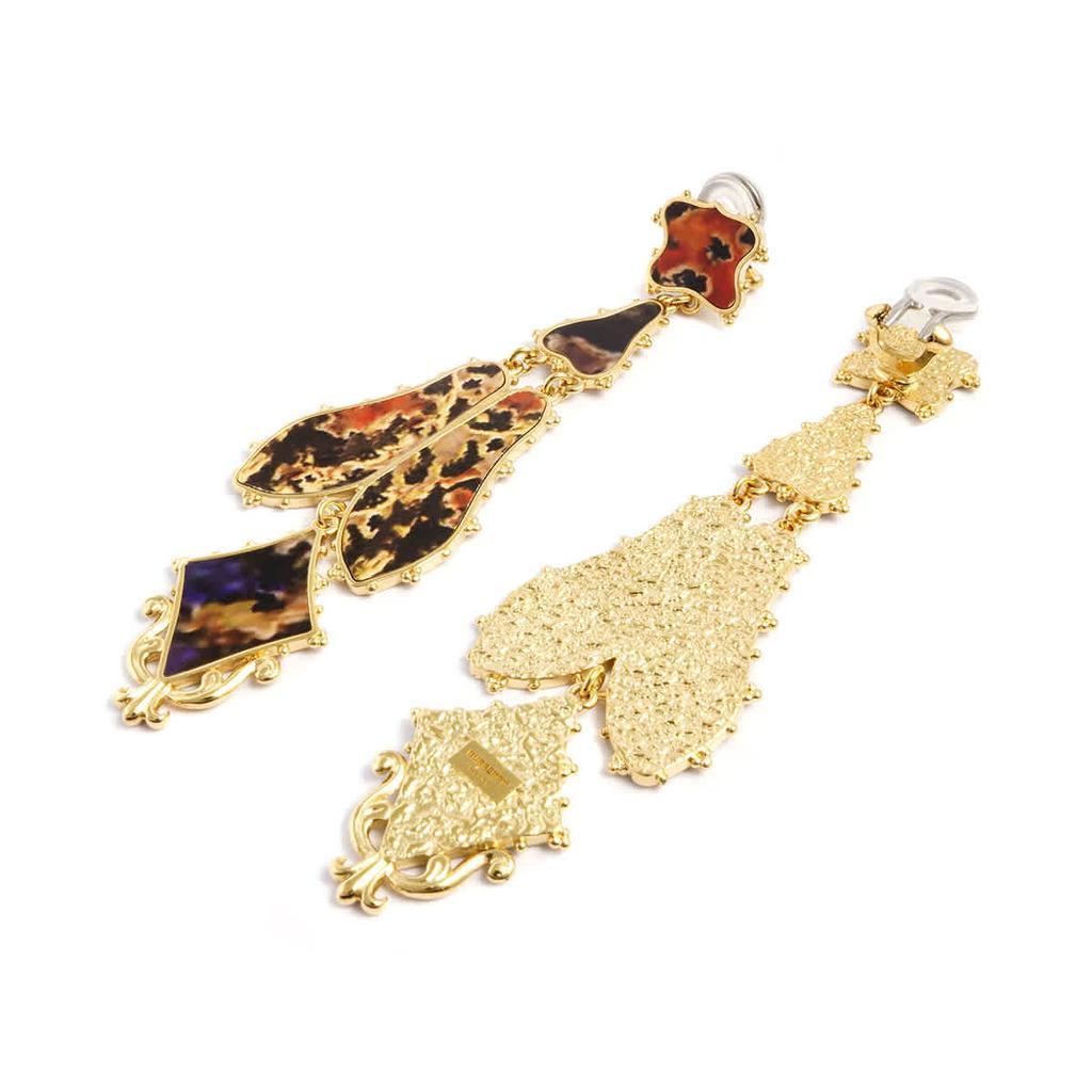 商品Burberry|Burberry Regal Butterly Resin And Gold-plated Drop Earrings,价格¥1005,第5张图片详细描述