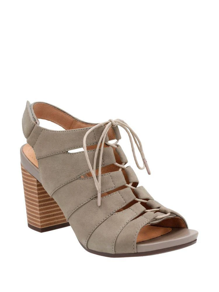 商品Clarks|Banoy Waneta Leather Cutout Sandals,价格¥596,第2张图片详细描述