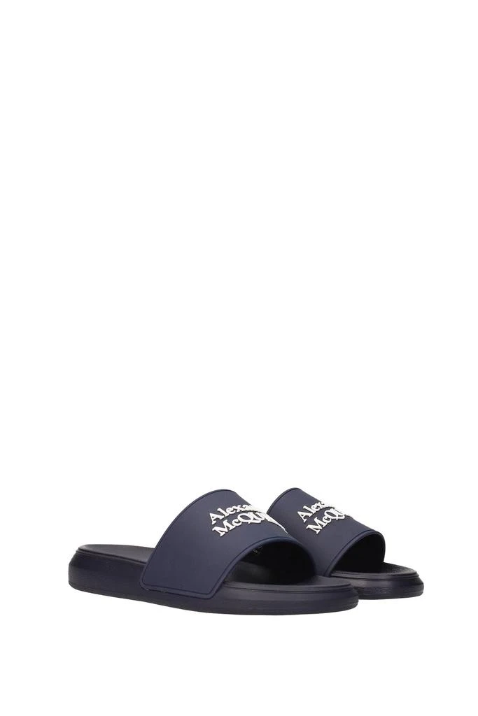 商品Alexander McQueen|Slippers and clogs Rubber Blue Blue Navy,价格¥1080,第2张图片详细描述