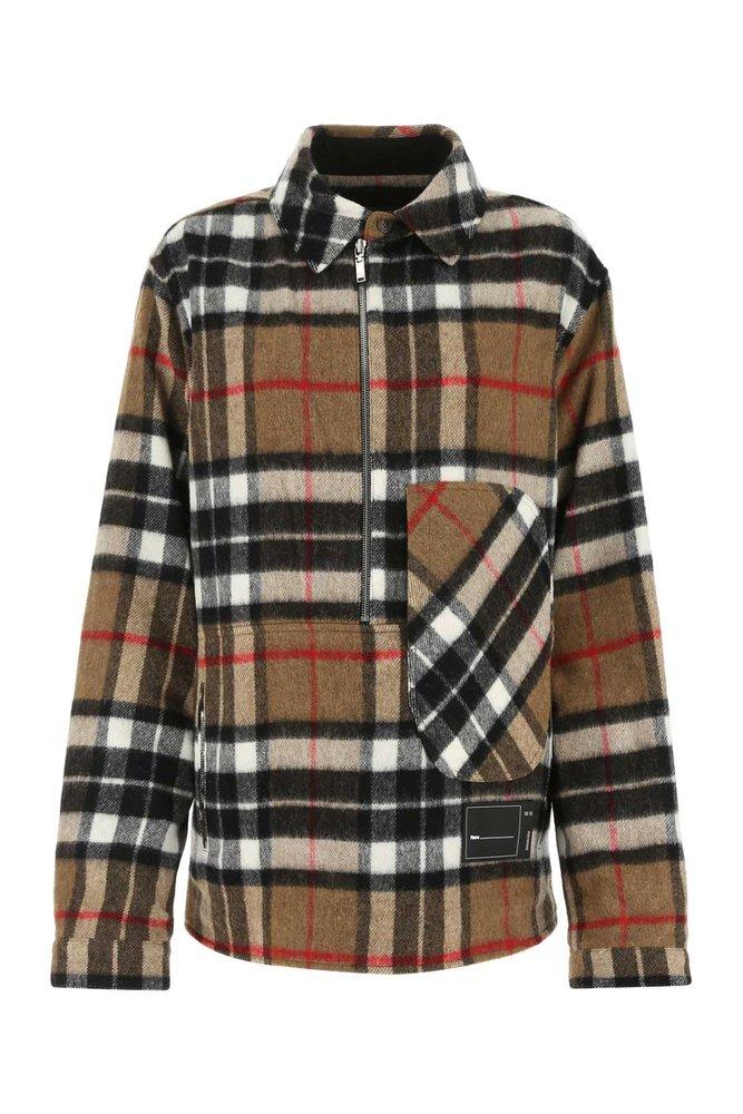 We11done Oversized Check Patterned Overshirt商品第1张图片规格展示