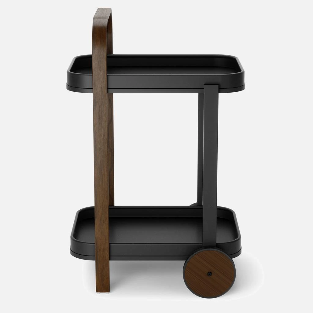 商品Umbra|Umbra Bellwood Bar & Serving Cart - Black & Walnut,价格¥1574,第5张图片详细描述
