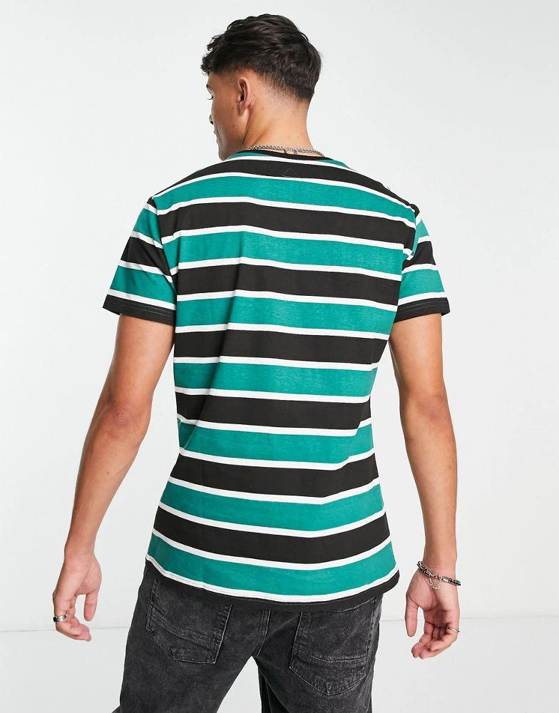 商品American Stitch|American Stitch stripe t-shirt in black and teal,价格¥155,第2张图片详细描述