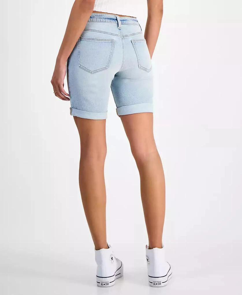 Juniors' Cuffed Hem Bermuda Denim Shorts 商品