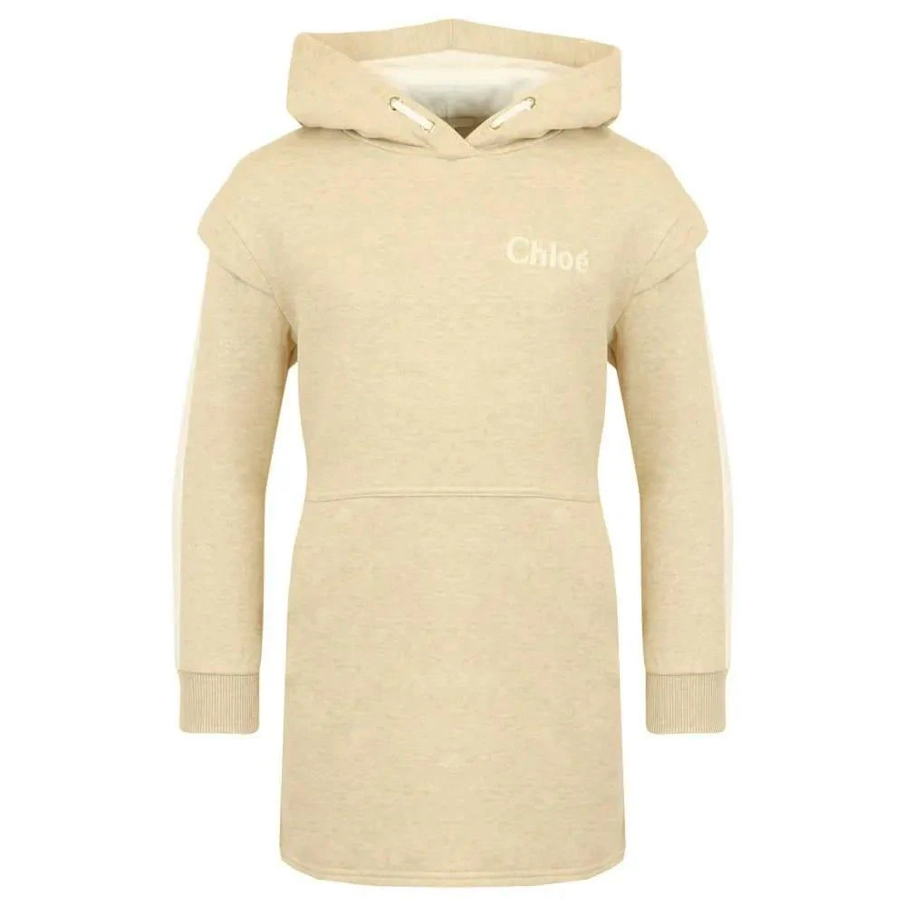 商品Chloé|Beige Marl Hooded Dress,价格¥520,第1张图片