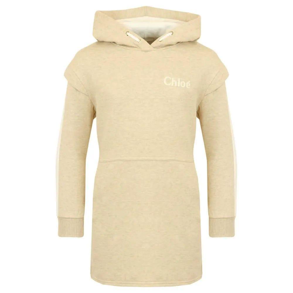 商品Chloé|Beige Marl Hooded Dress,价格¥580,第1张图片