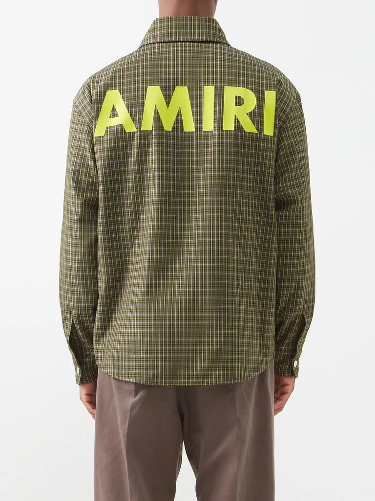 商品AMIRI|Logo-print check padded-twill overshirt,价格¥7055,第5张图片详细描述