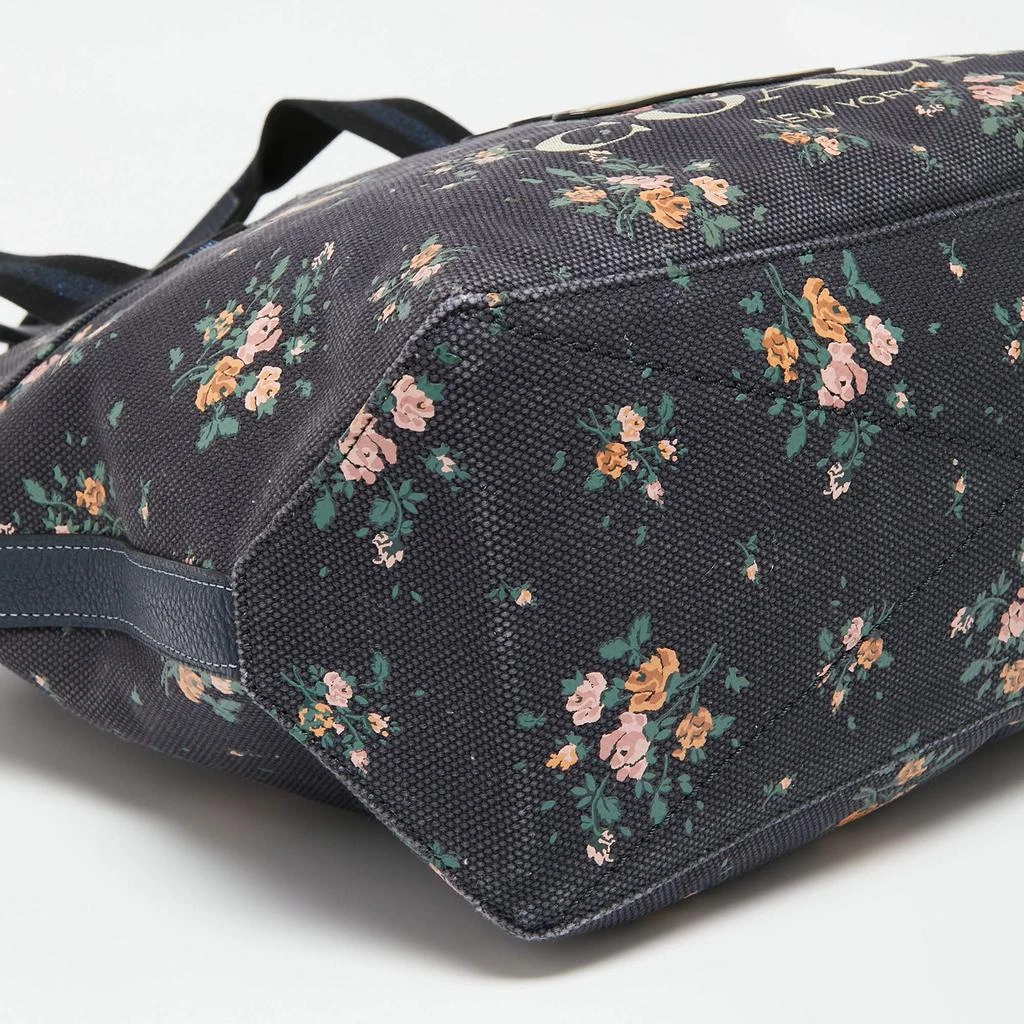 Coach x Disney Navy Blue Rose Bouquet Print and Thumper Canvas Tote 商品