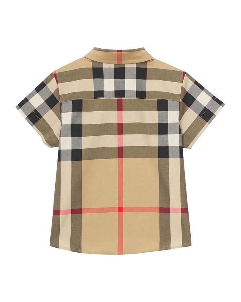 商品Burberry|Boy's Owen Vintage Check Short-Sleeve Shirt, Size 6M-2,价格¥1456,第4张图片详细描述