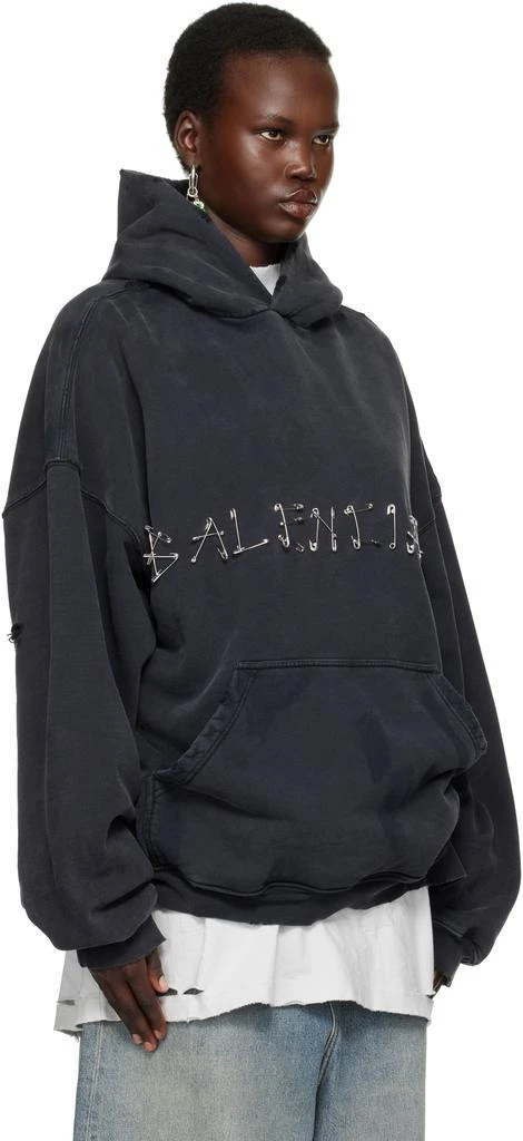 商品Balenciaga|黑色 Safety Pin Logo 连帽衫,价格¥20836,第2张图片详细描述