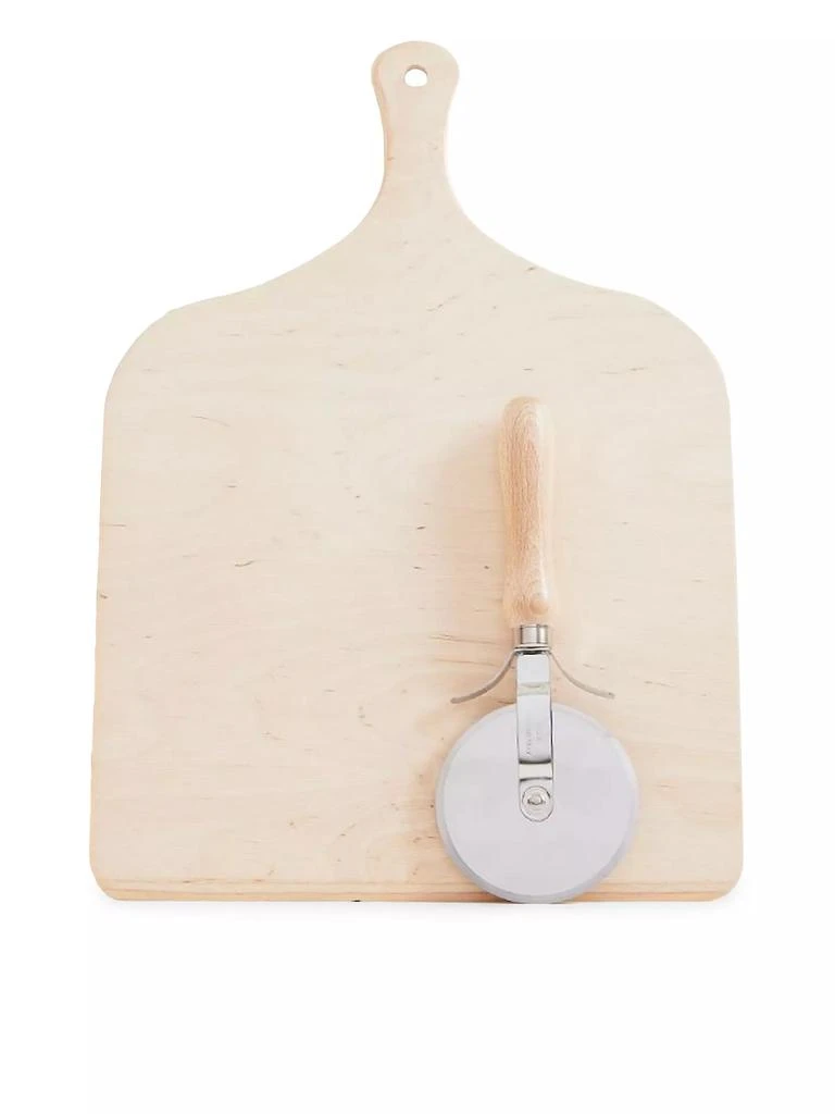 商品Verve Culture|Italian Beechwood Pizza Making Set with Peel and Slicer,价格¥360,第1张图片