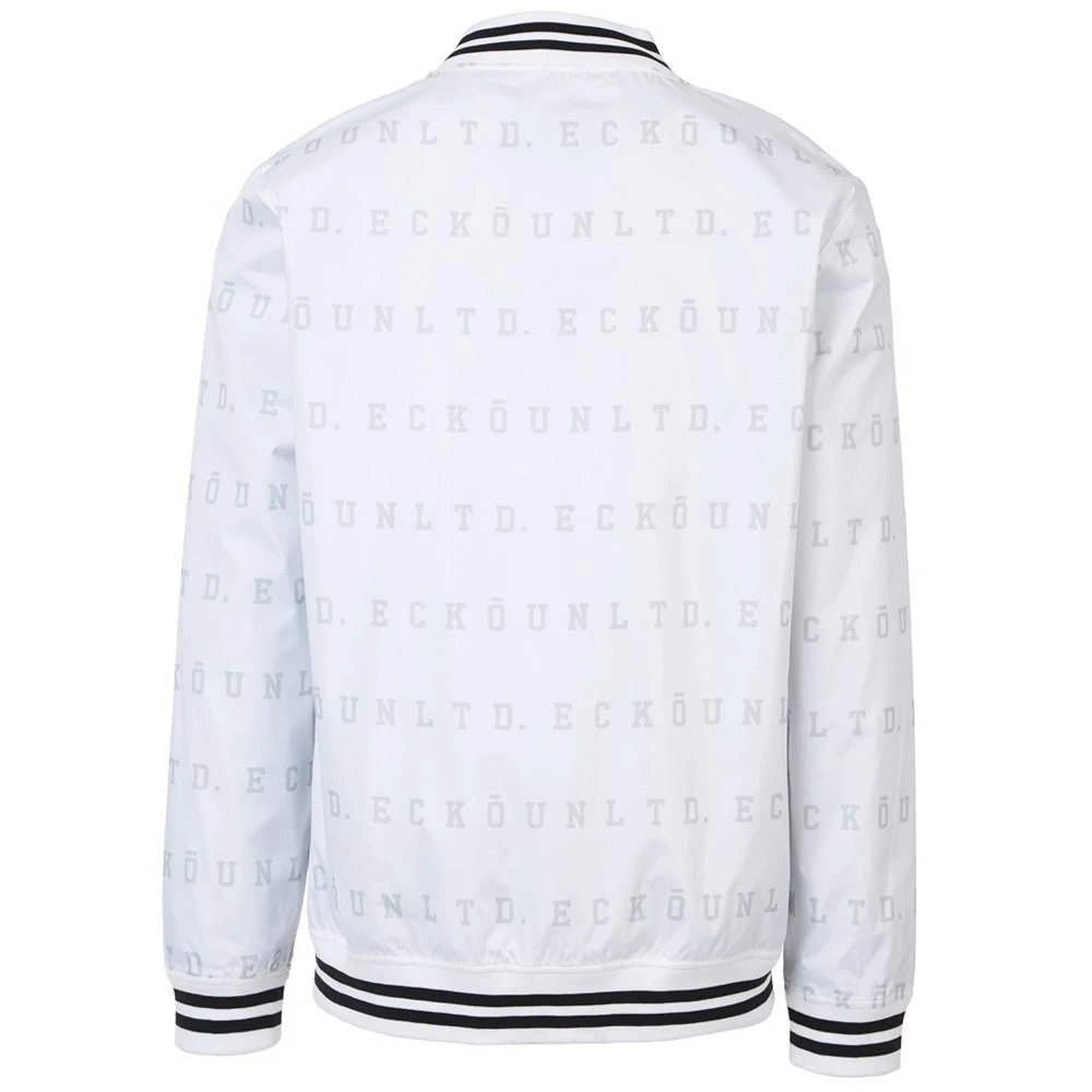 商品Ecko Unltd|Men's Eu Stripe Aop Varsity Windbreaker,价格¥507,第3张图片详细描述