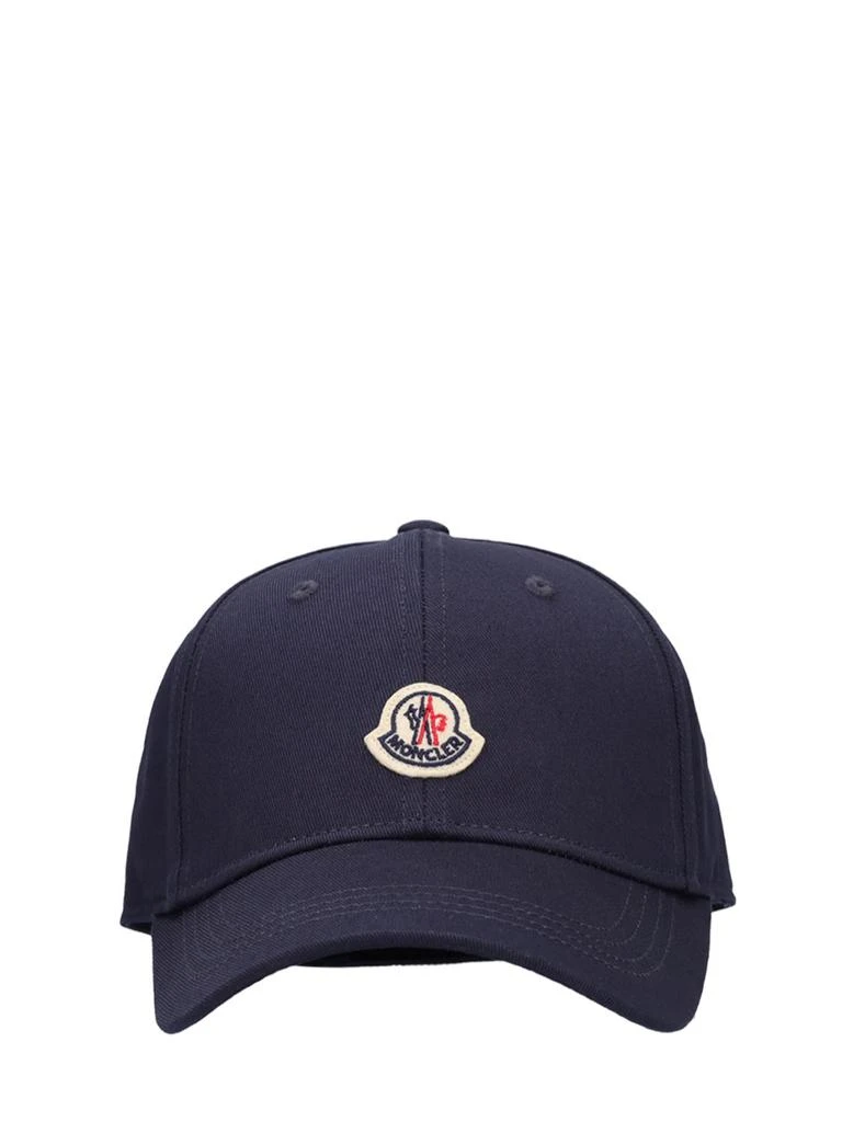 商品Moncler|Logo Cotton Baseball Cap,价格¥1071,第1张图片