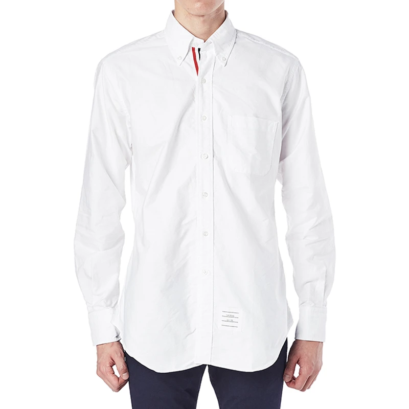 商品Thom Browne|THOM BROWNE 白色男士衬衫 MWL010E-00139-100,价格¥2367,第1张图片