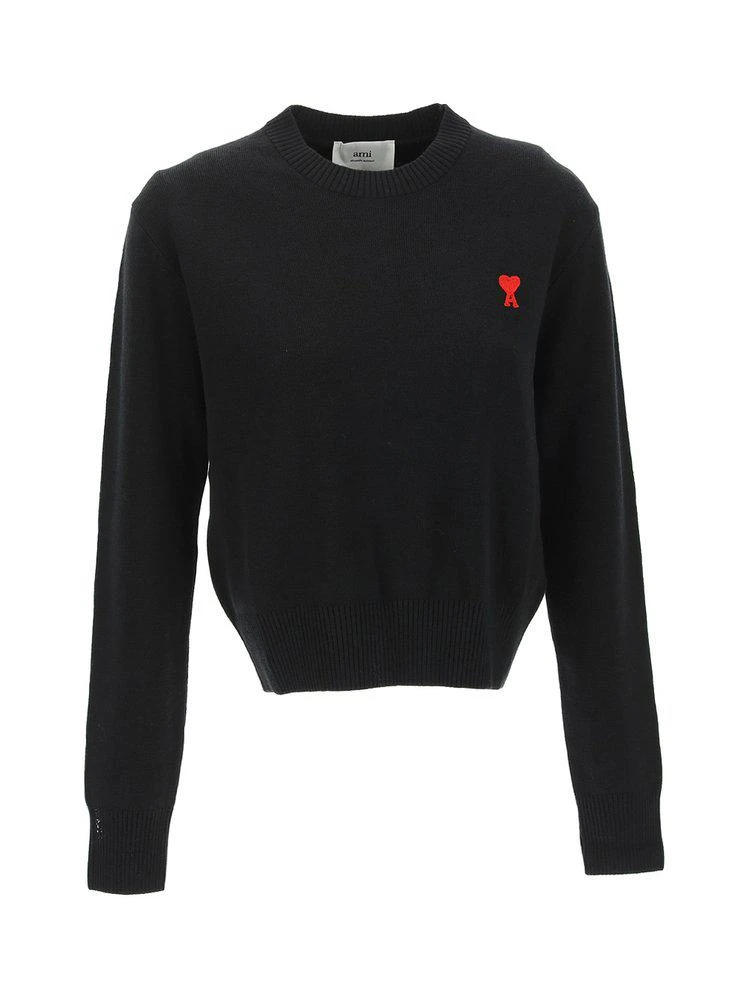 商品AMI|AMI Logo Embroidered Crewneck Jumper,价格¥1655,第1张图片