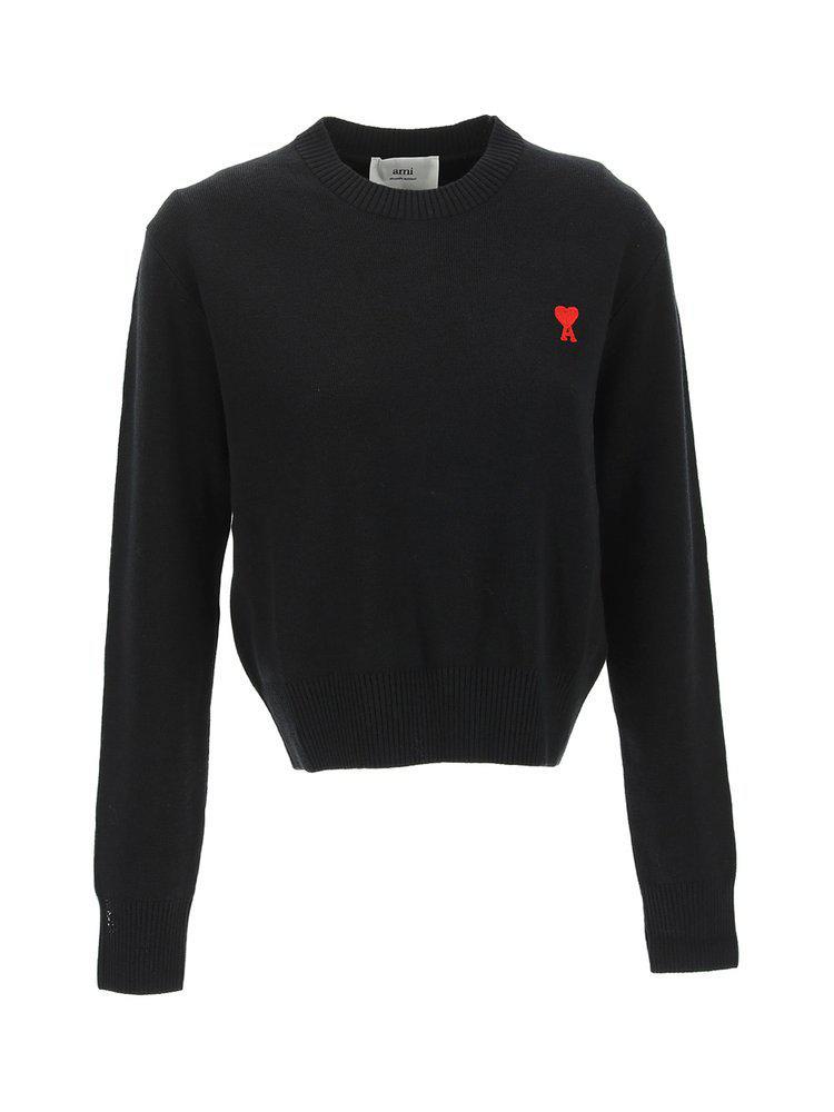 商品AMI|AMI Logo Embroidered Crewneck Jumper,价格¥1313,第1张图片