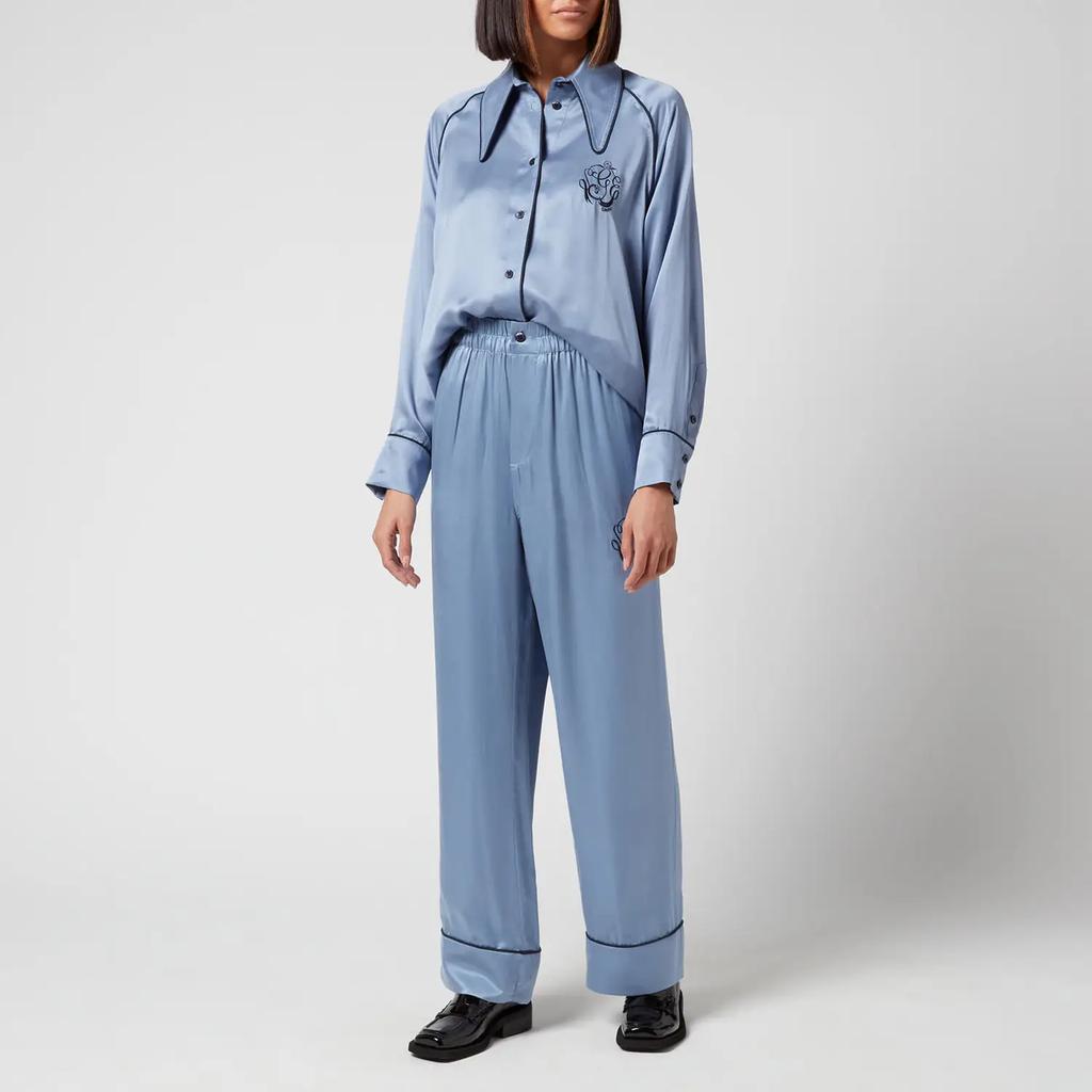 Ganni Women's Silk Pyjama Shirt商品第3张图片规格展示