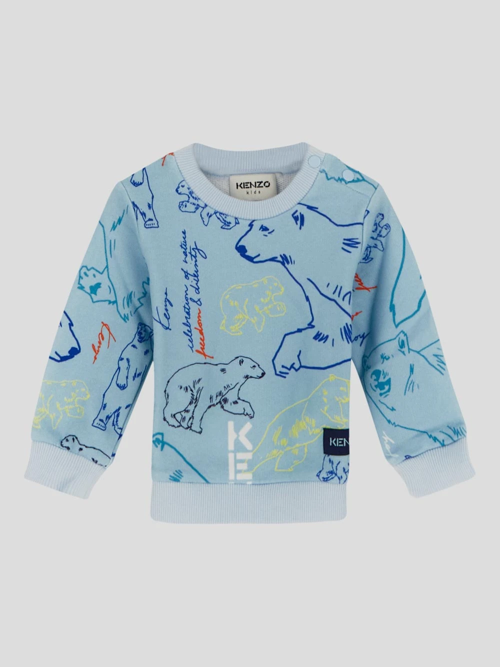 商品【商品预售7天】 Kenzo|Kenzo 女童针织毛衣 K05433BLU 蓝色,价格¥575,第1张图片
