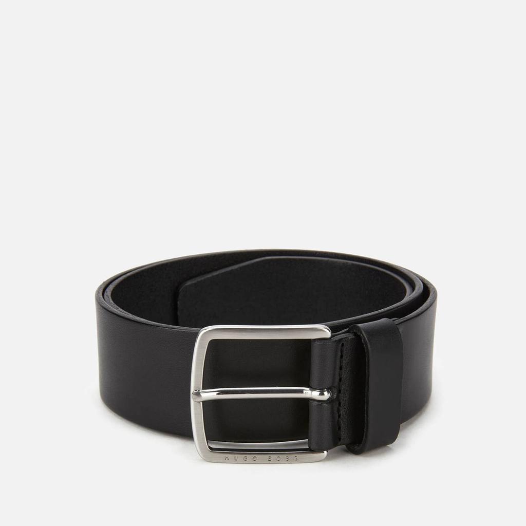 BOSS Men's Pin Buckle Vegetable Tanned Leather Belt - Black商品第1张图片规格展示