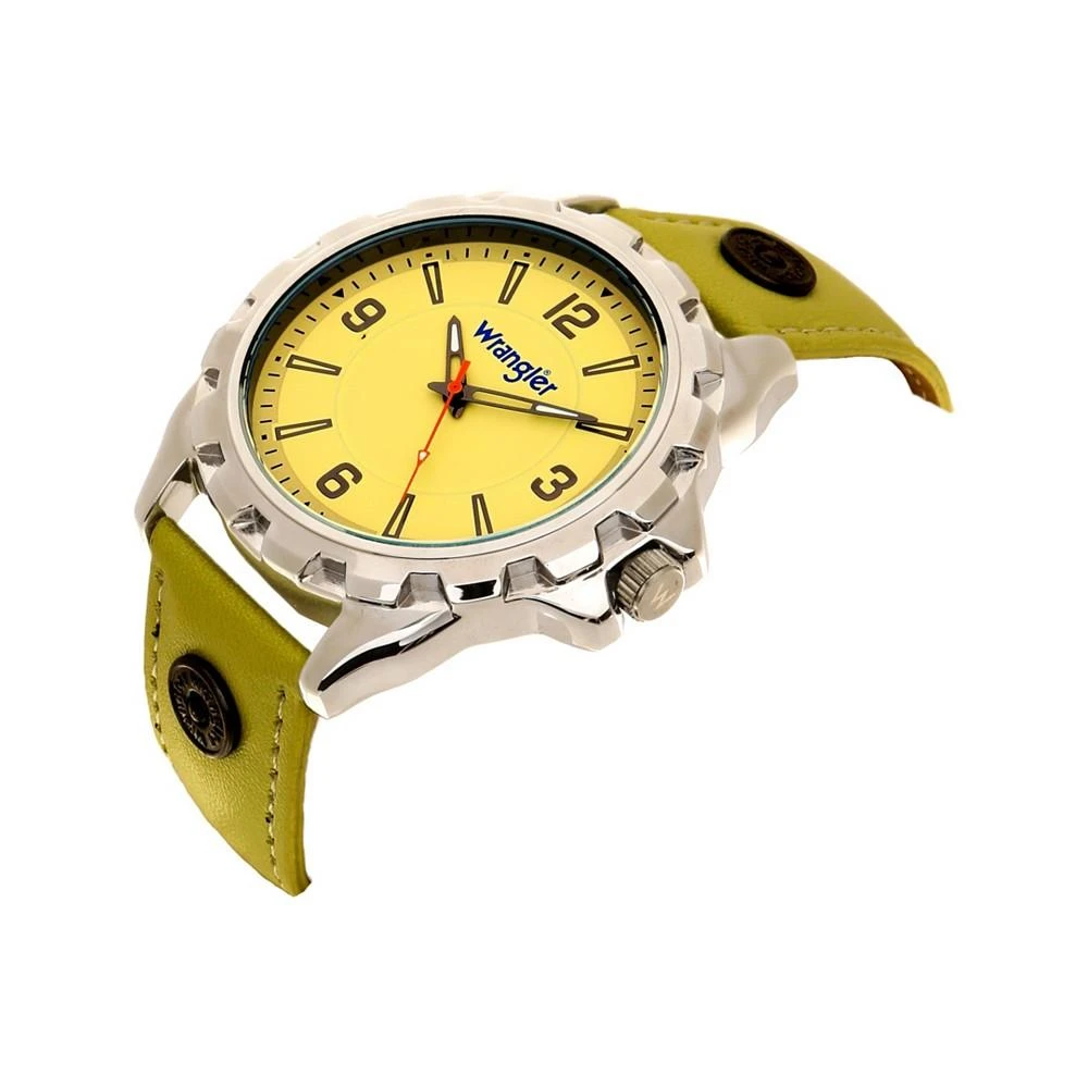 商品Wrangler|Men's Taupe Leather Strap Watch, 46MM,价格¥232,第2张图片详细描述
