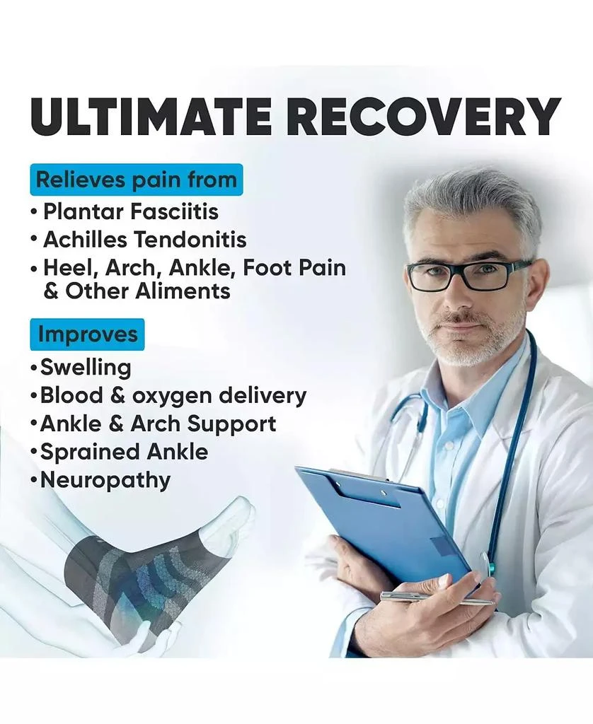 商品POWERLIX|Large Orthopedic Feet Brace Women & Men: for Arthritis, Tendinitis - 1 Pair,价格¥165,第4张图片详细描述