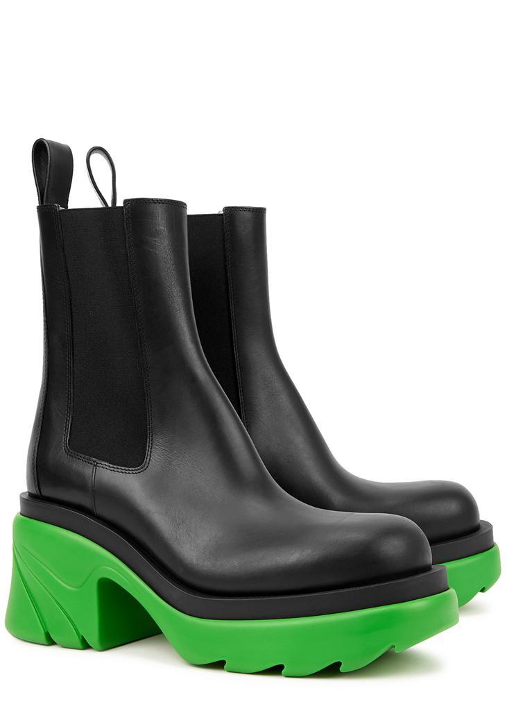 商品Bottega Veneta|Flash black leather ankle boots,价格¥9432,第4张图片详细描述