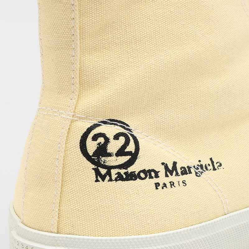 MAISON MARGIELA 女士黄色帆布高帮运动鞋 S57WS0253-P1875-T3027商品第2张图片规格展示