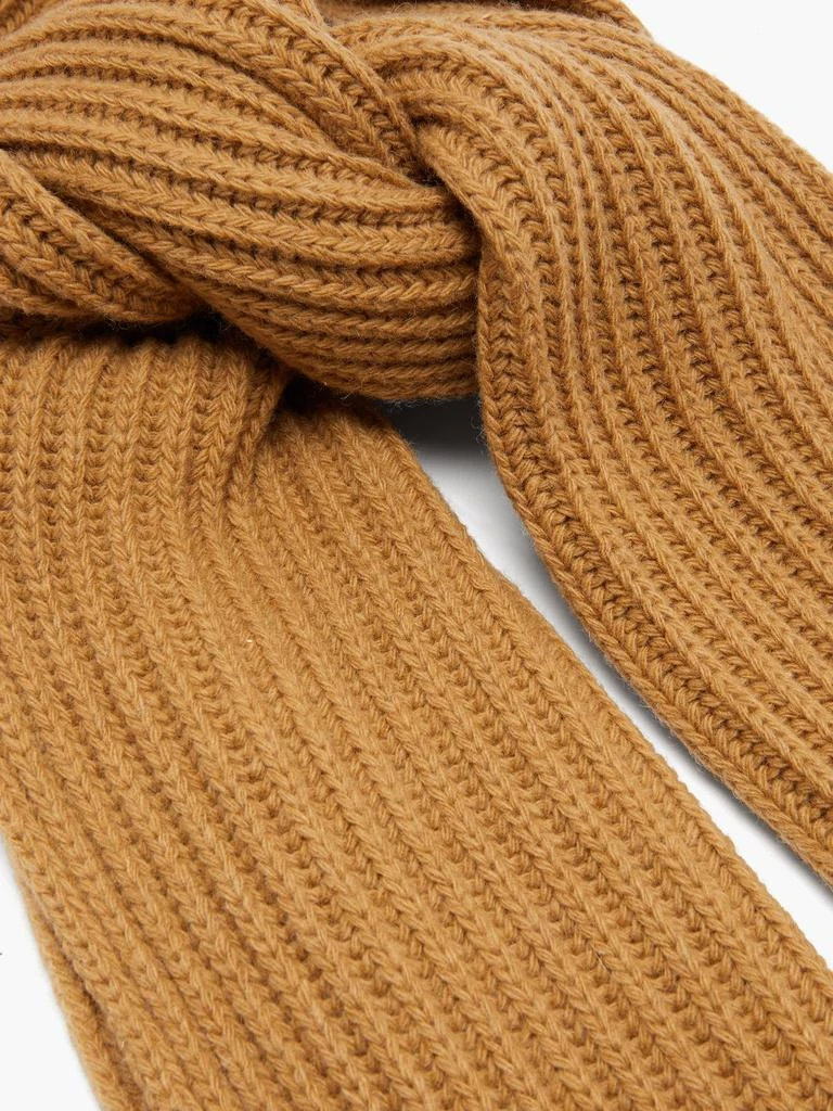 商品Ganni|Ribbed-knit recycled wool-blend scarf,价格¥417,第2张图片详细描述